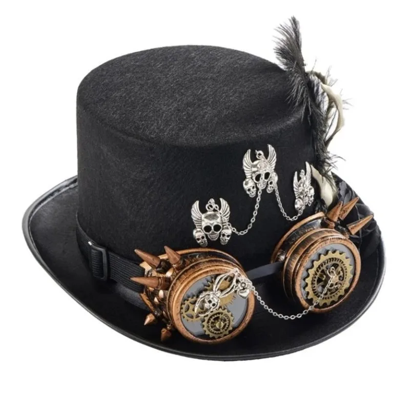 Vue 5 — Chapeau Steampunk Tête de Mort