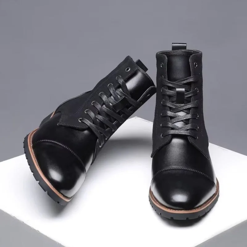 Vue 6 — Bottines Noires à Lacets