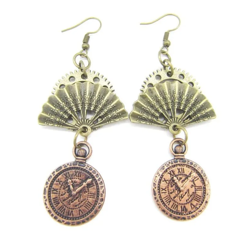 Vue 35 — Boucles d'Oreilles Pendantes Steampunk