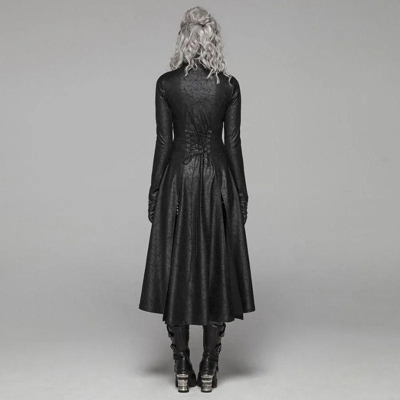 Vue 2 — Manteau Steampunk Gothique en Simili PU
