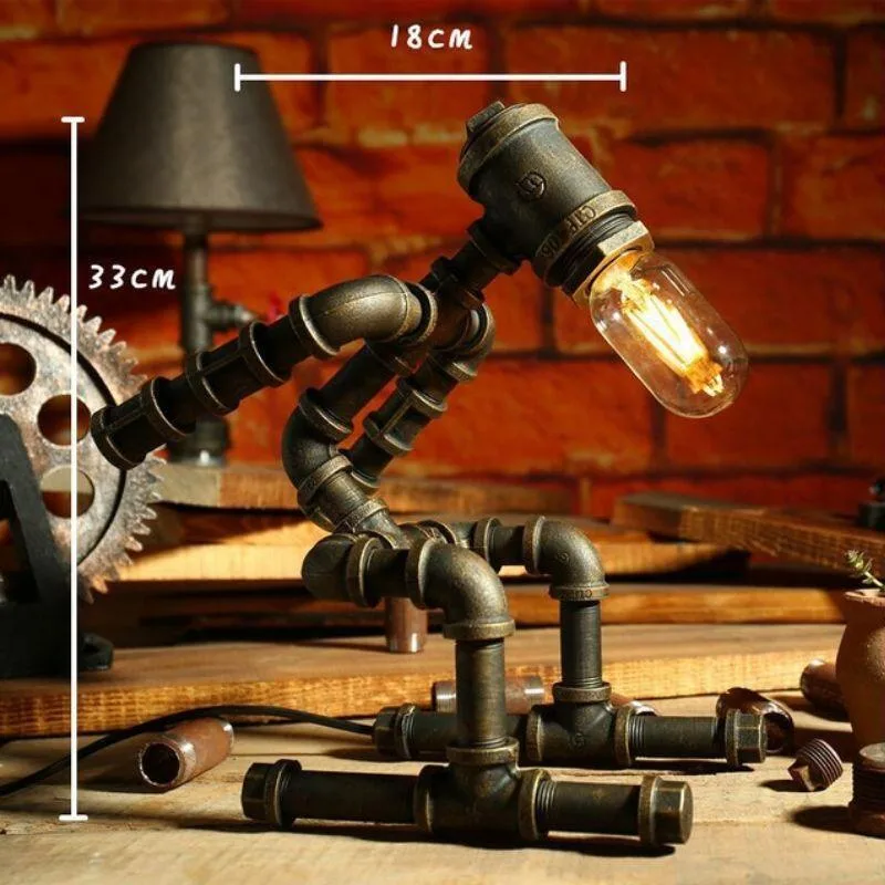 Vue 11 — Lampe Steampunk Robot