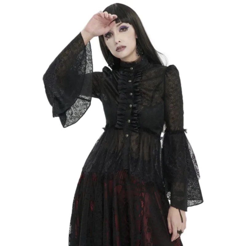 Vue 5 — Chemise à Jabot Gothique Femme