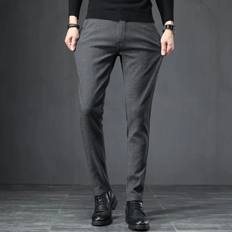 Vue 3 — Pantalon Tweed Gris Homme