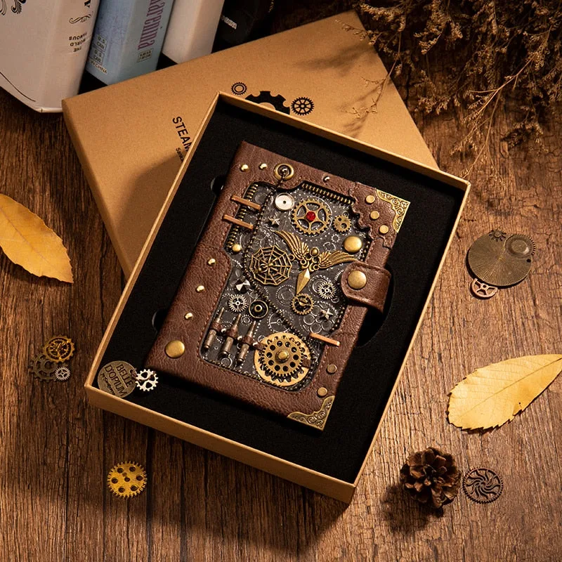 Carnet en PU Steampunk