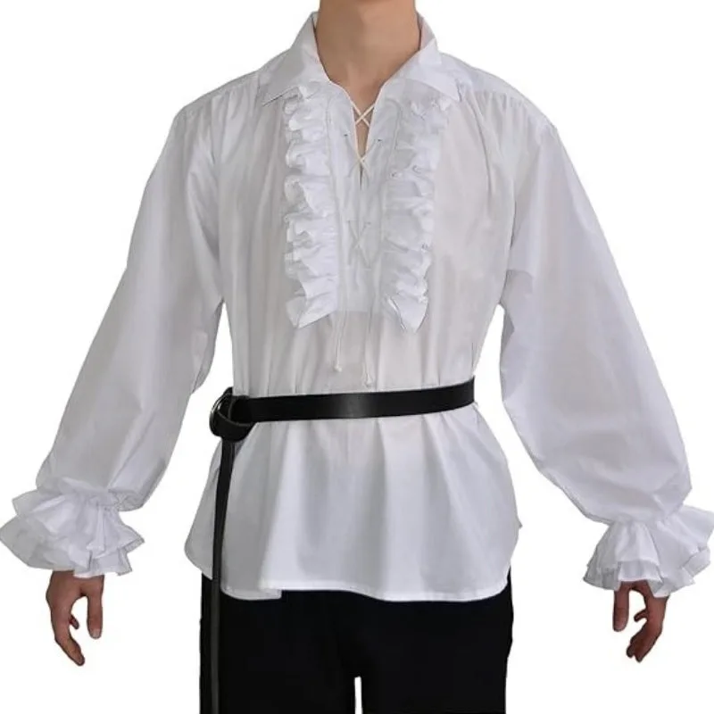 Vue 2 — Chemise Blanche Steampunk Homme