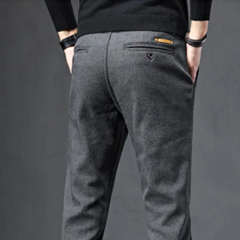Vue 4 — Pantalon Tweed Gris Homme