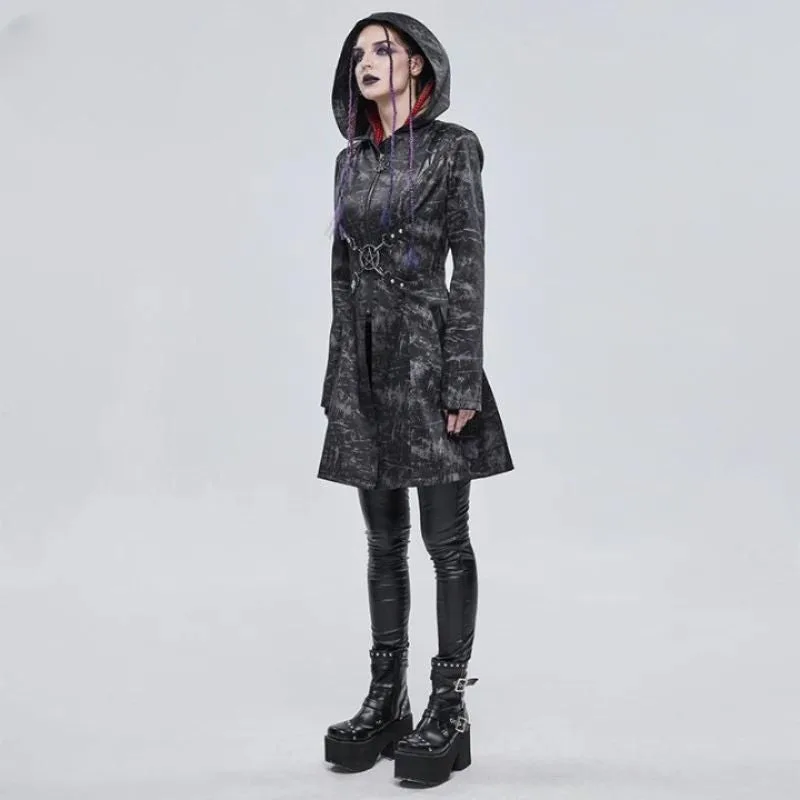Vue 3 — Manteau Femme Métal Rock Punk