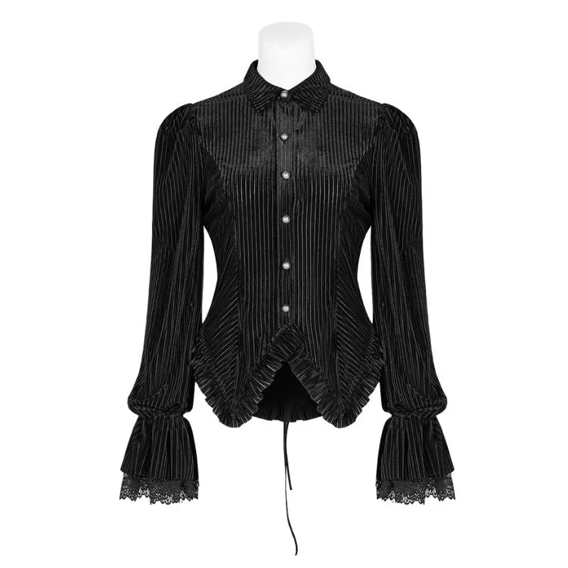 Vue 5 — Chemisier à Rayures Femme Steampunk