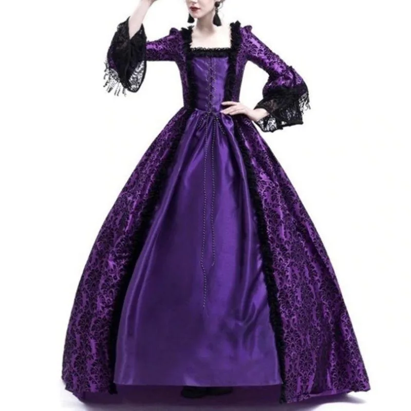 Vue 3 — Robe de Mariée Gothique Steampunk Violette