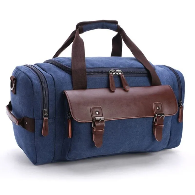 Vue 2 — Sac de Voyage Toile Vintage
