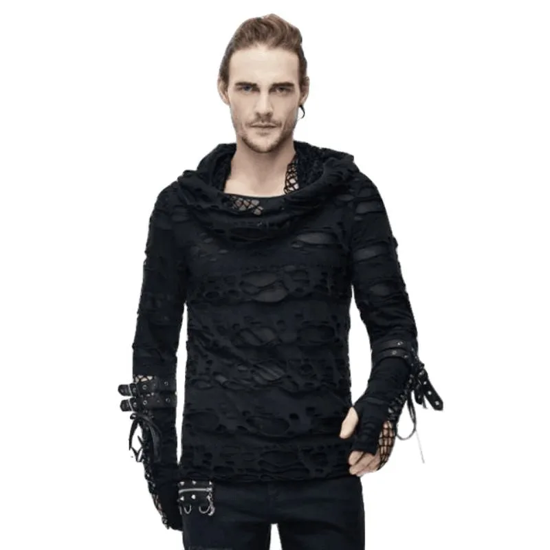 Vue 2 — Pull Gothique Homme à Capuche