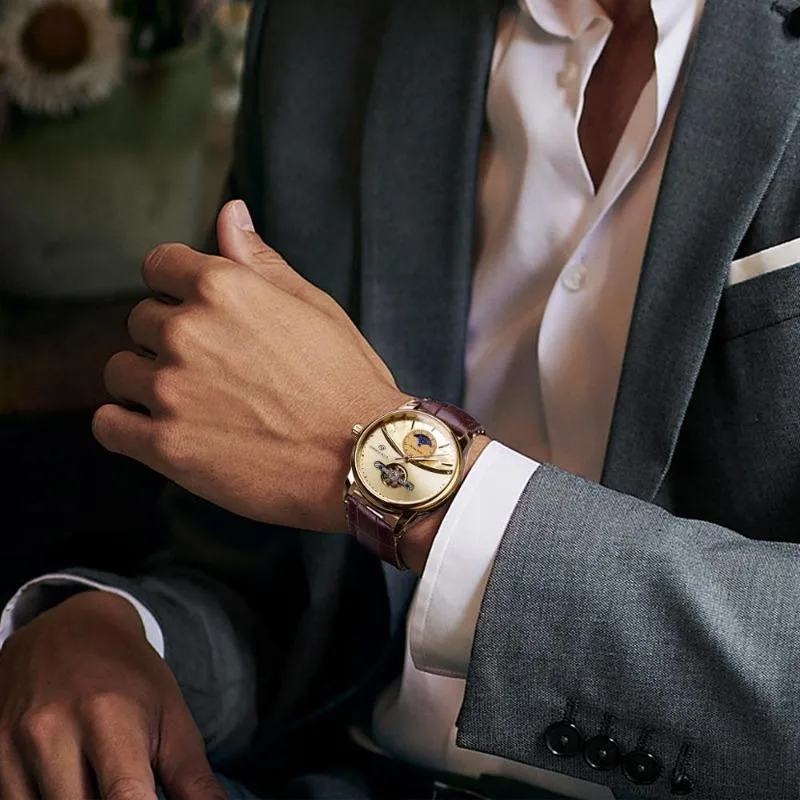 Vue 2 — Montre Phase de Lune Homme
