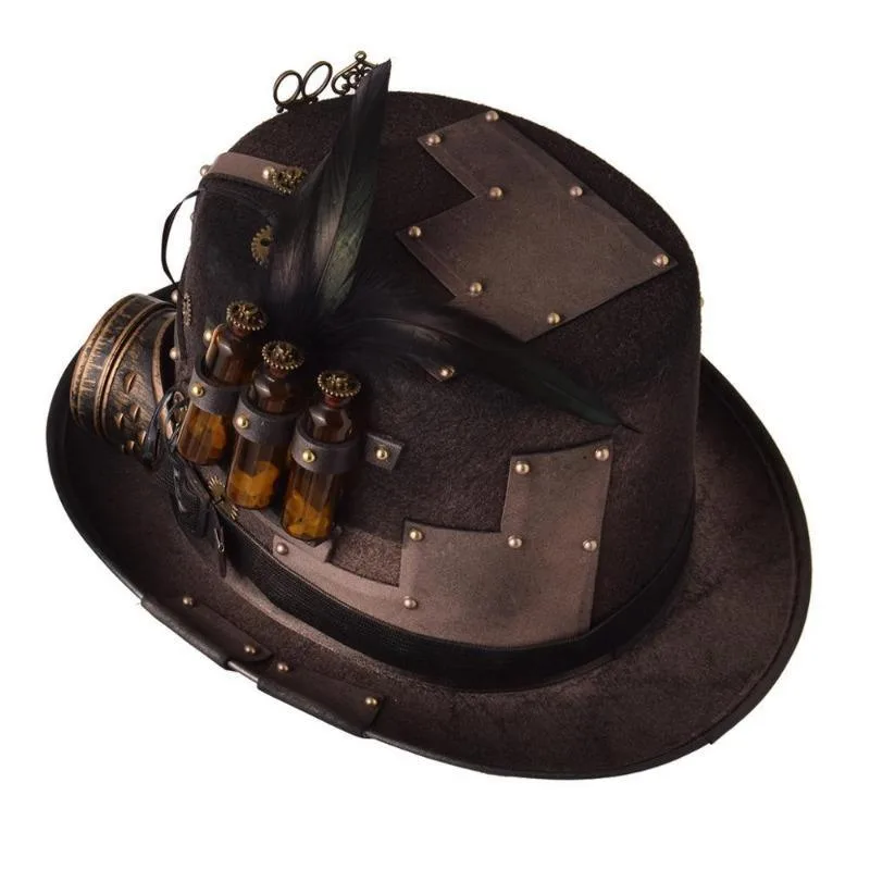 Vue 3 — Chapeau Savant Steampunk