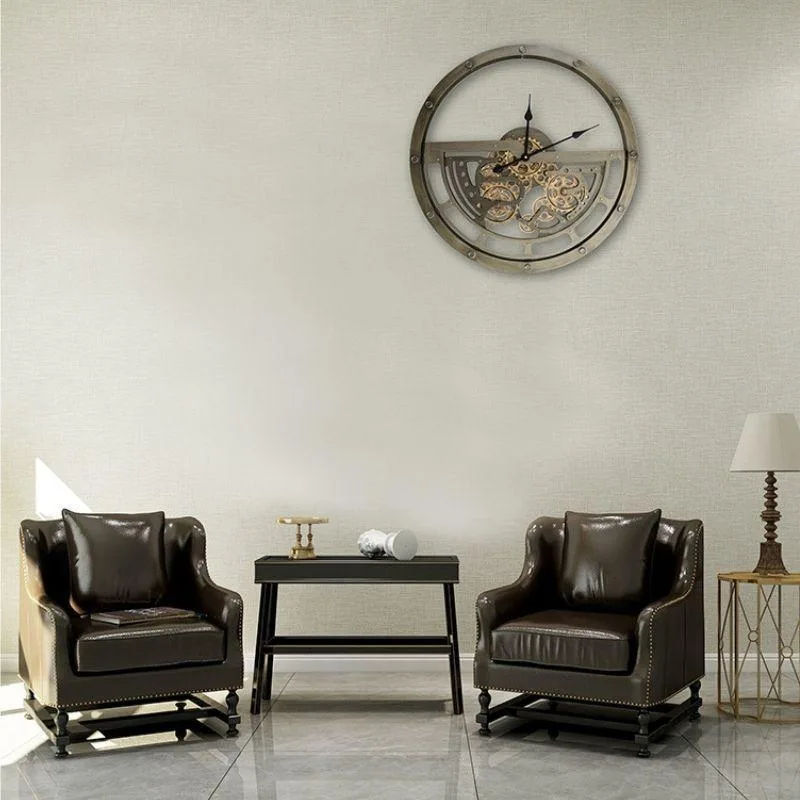 Vue 2 — Horloge Murale Industrielle Steampunk