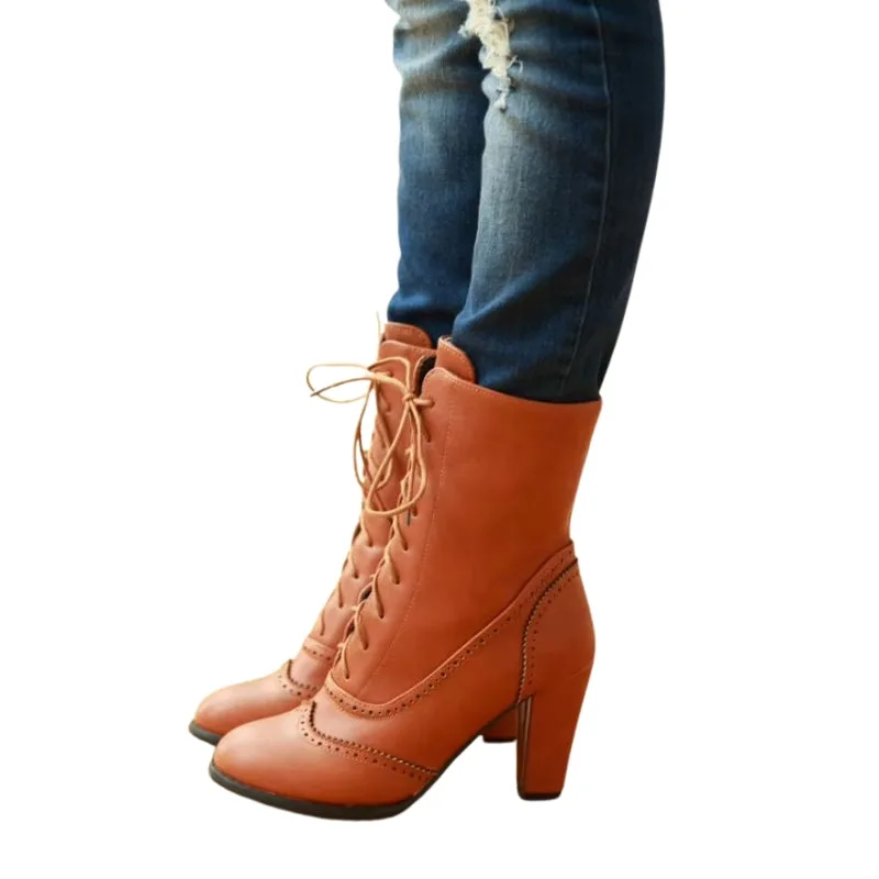 Vue 5 — Bottines Steampunk Marron
