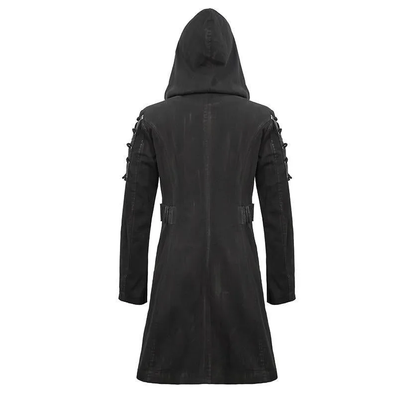 Vue 4 — Veste Steampunk Trench Coat à Capuche