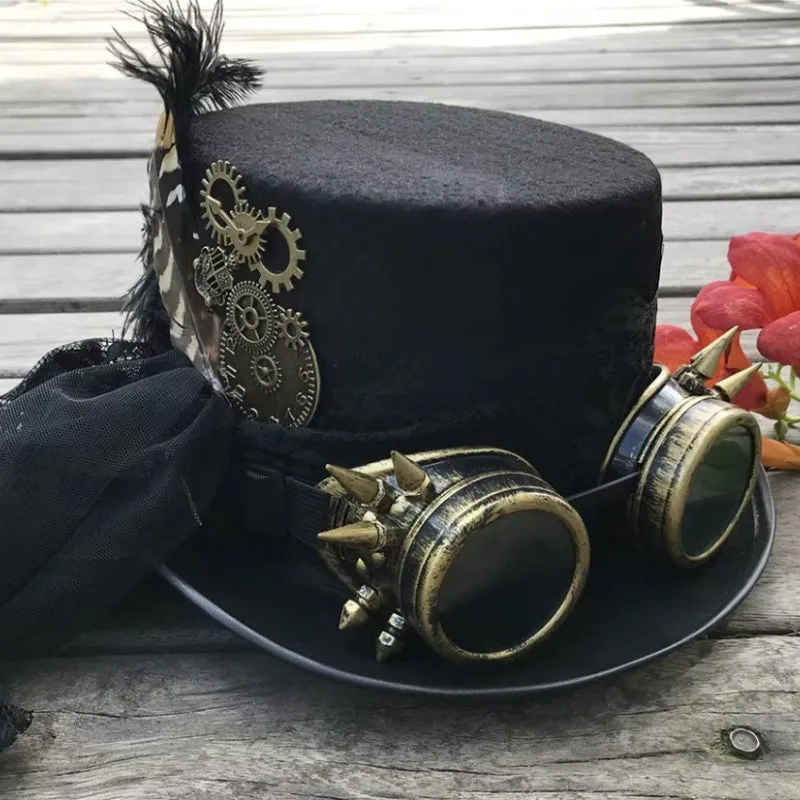 Vue 7 — Chapeau Steampunk Dentelle