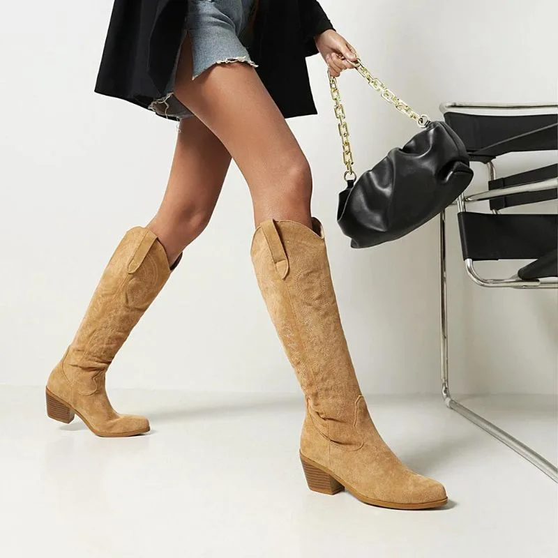 Vue 7 — Bottes Daim Western Femme