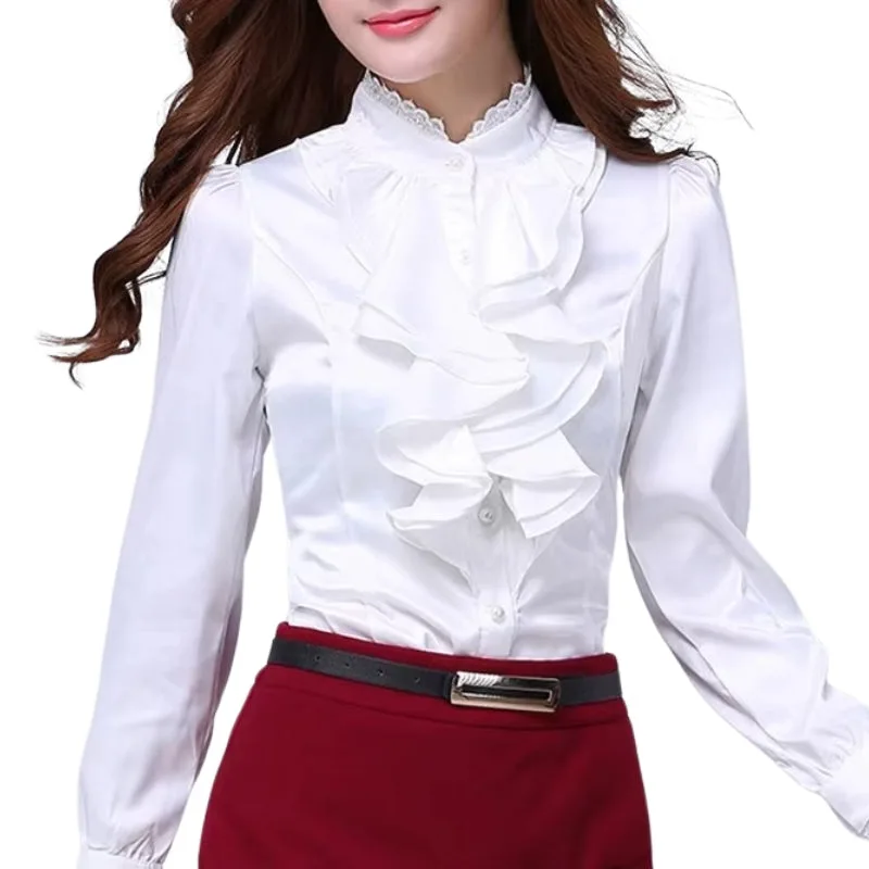 Chemisier Col Jabot Femme