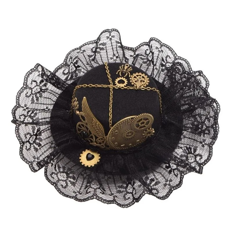 Mini Chapeau Victorien avec Dentelle