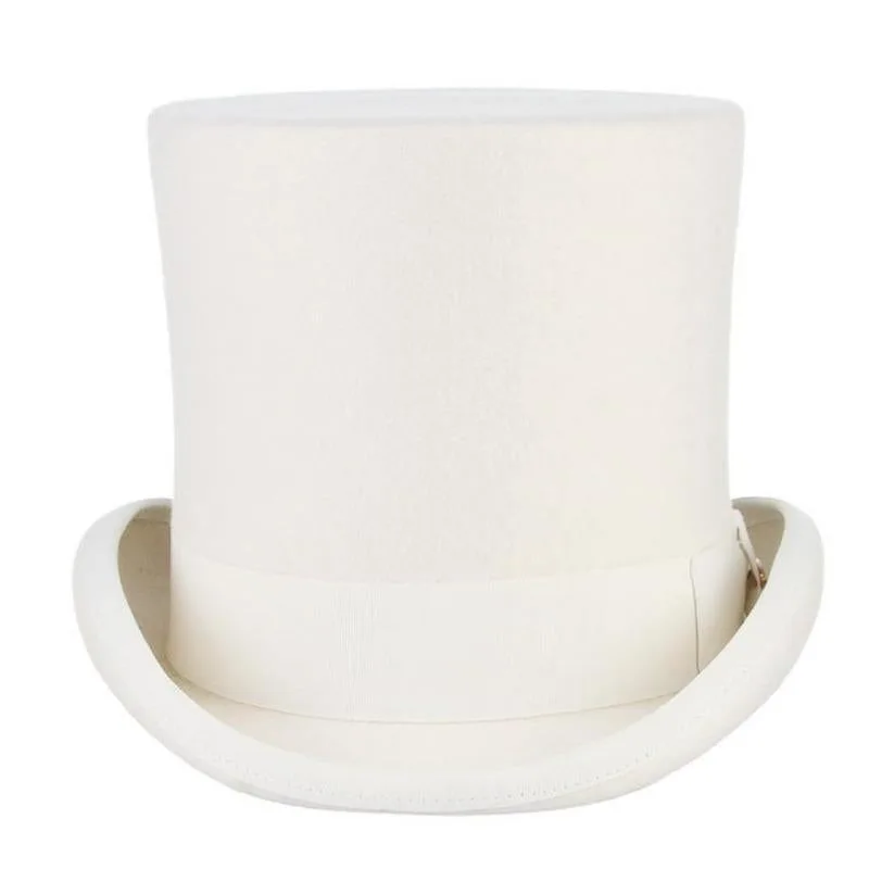 Vue 2 — Chapeau Haut de Forme Blanc