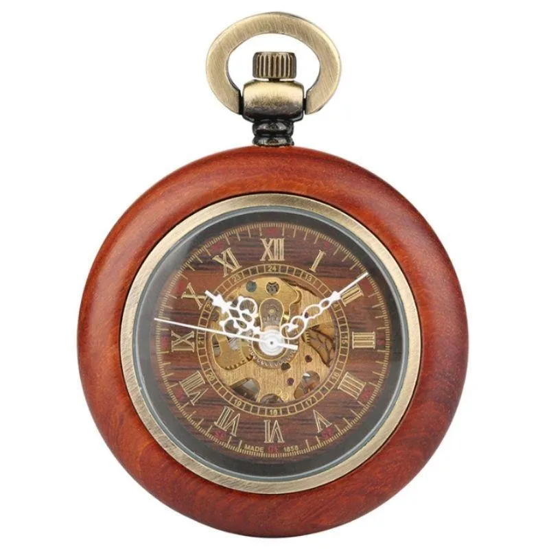 Montre de Poche Steampunk en Bois Montre de Poche Steampunk en Bois