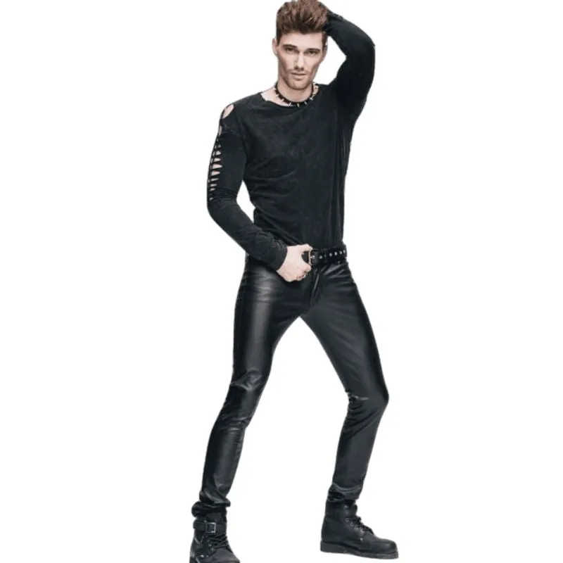 Vue 4 — Pantalon Simili Homme Rock