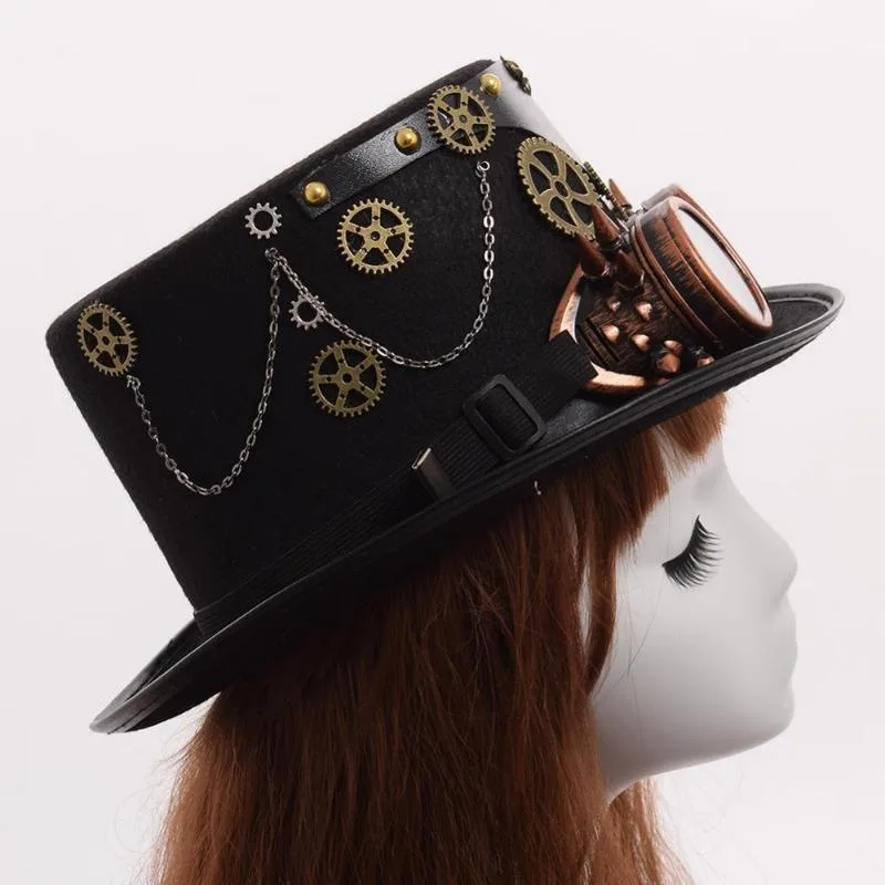 Vue 9 — Chapeau Steampunk Haut de Forme Cabaret