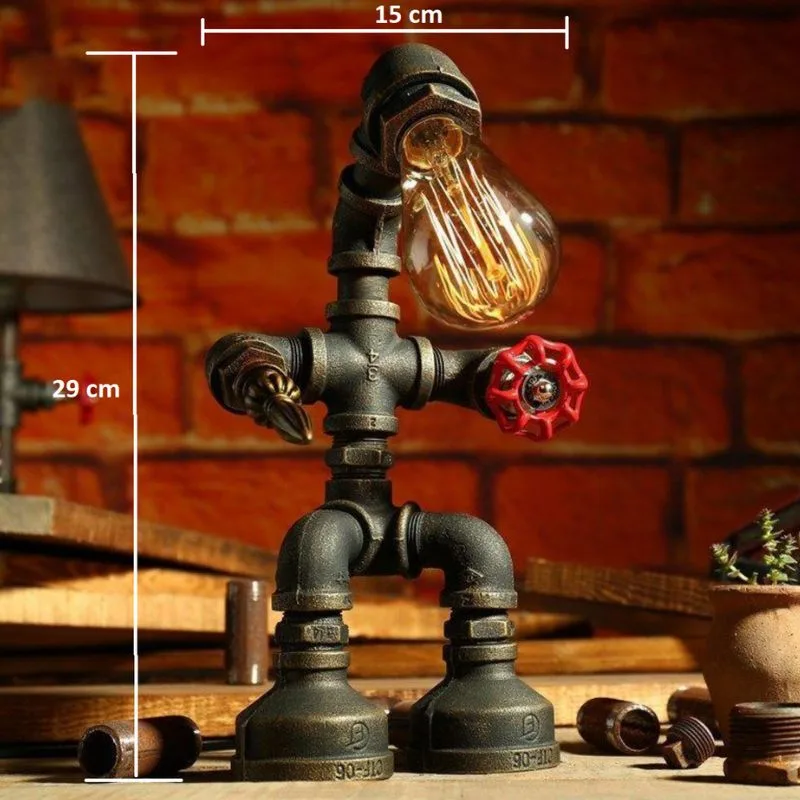 Vue 8 — Lampe Steampunk Robot