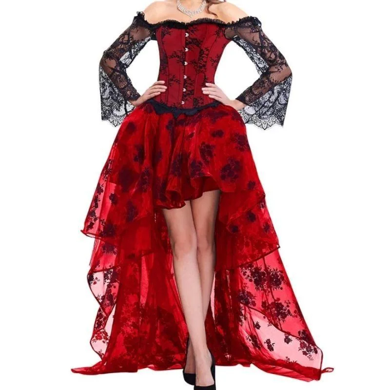 Vue 3 — Robe Steampunk Rouge