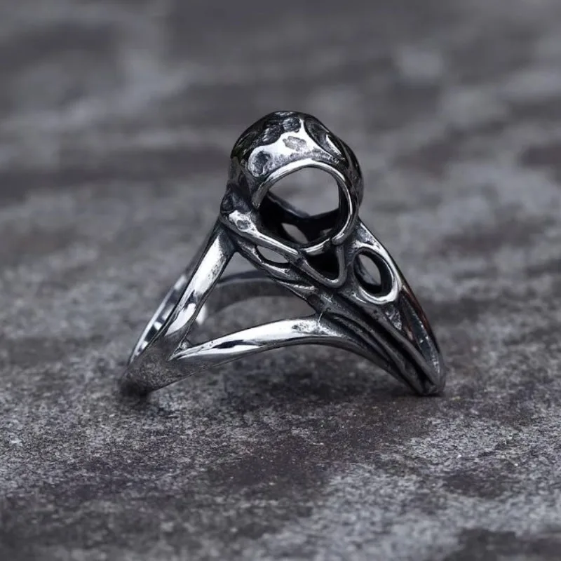 Vue 4 — Bague Crâne de Corbeau