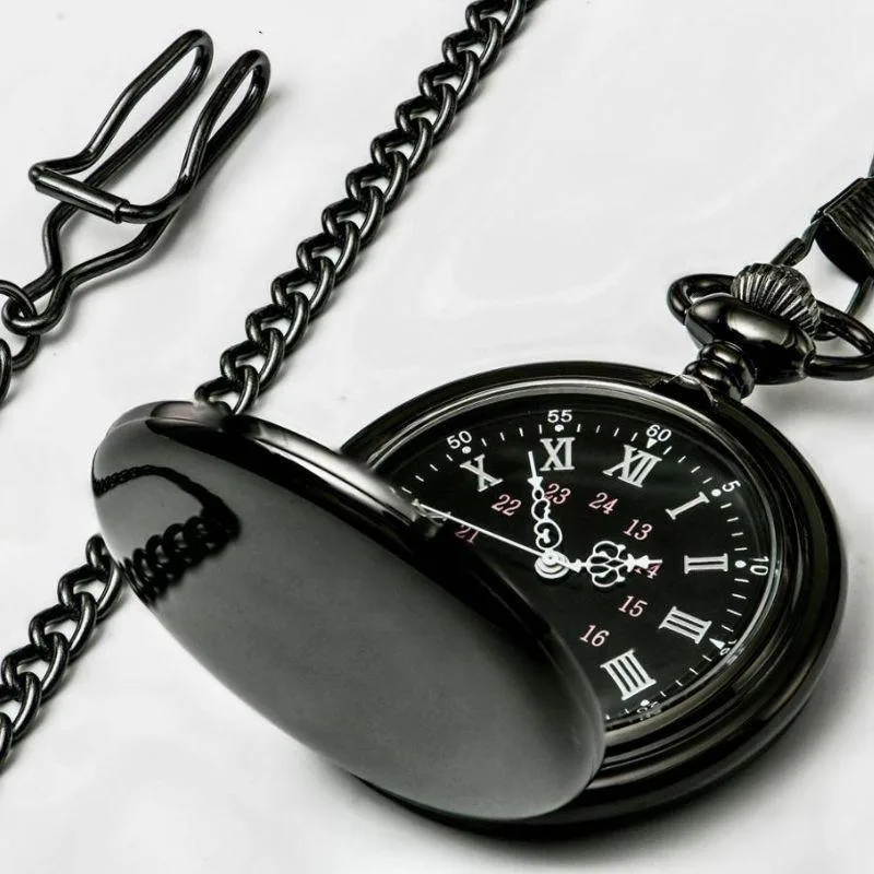 Vue 3 — Montre à Gousset Noire Pour Homme