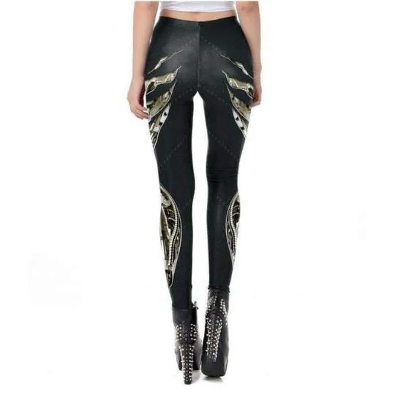 Vue 2 — Legging Steampunk Noir