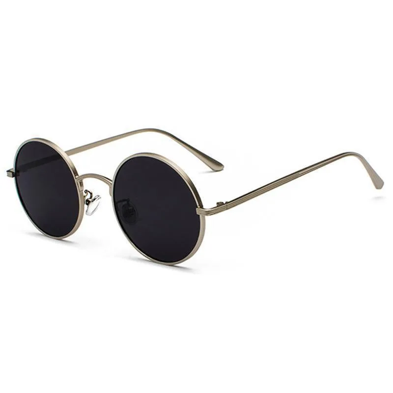 Vue 2 — Lunettes de Soleil Steampunk Vintages Rondes