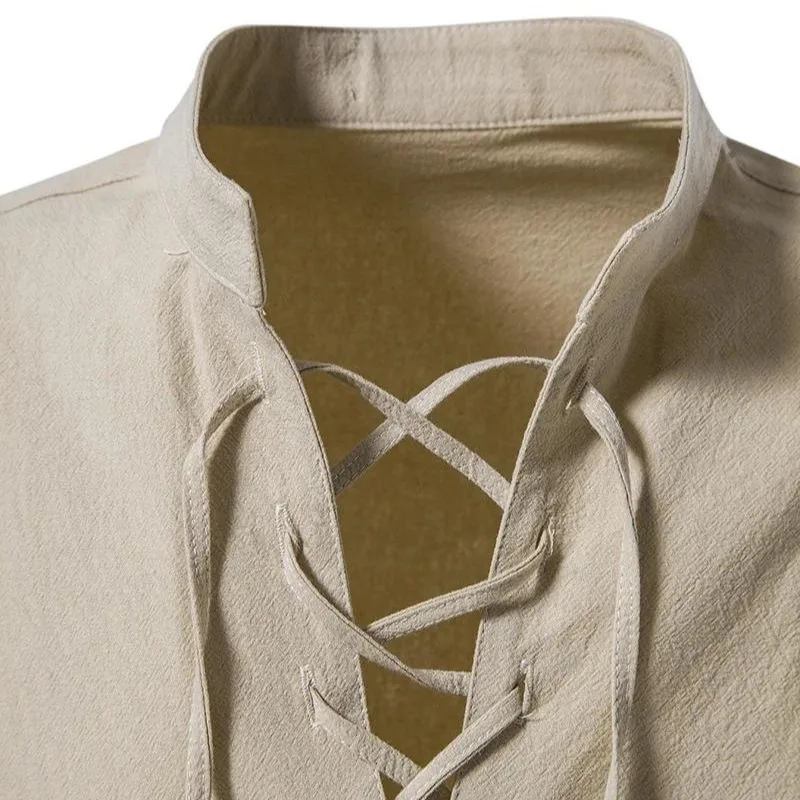 Vue 4 — Chemise Col à Lacet Homme