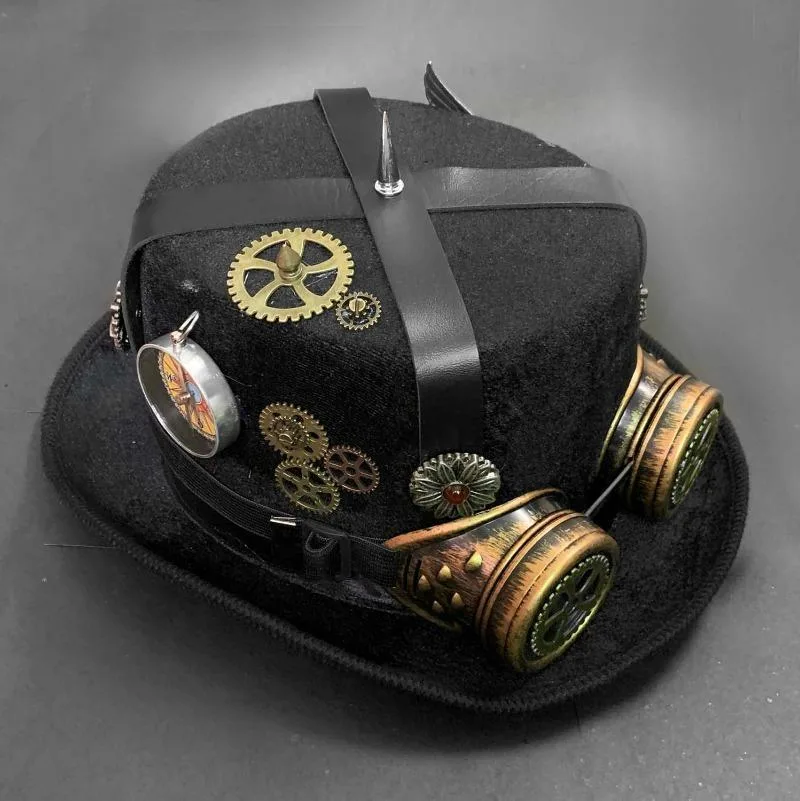Vue 2 — Chapeau Steampunk Customisé