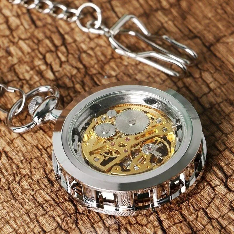Vue 3 — Montre à Gousset avec Mécanisme Apparent