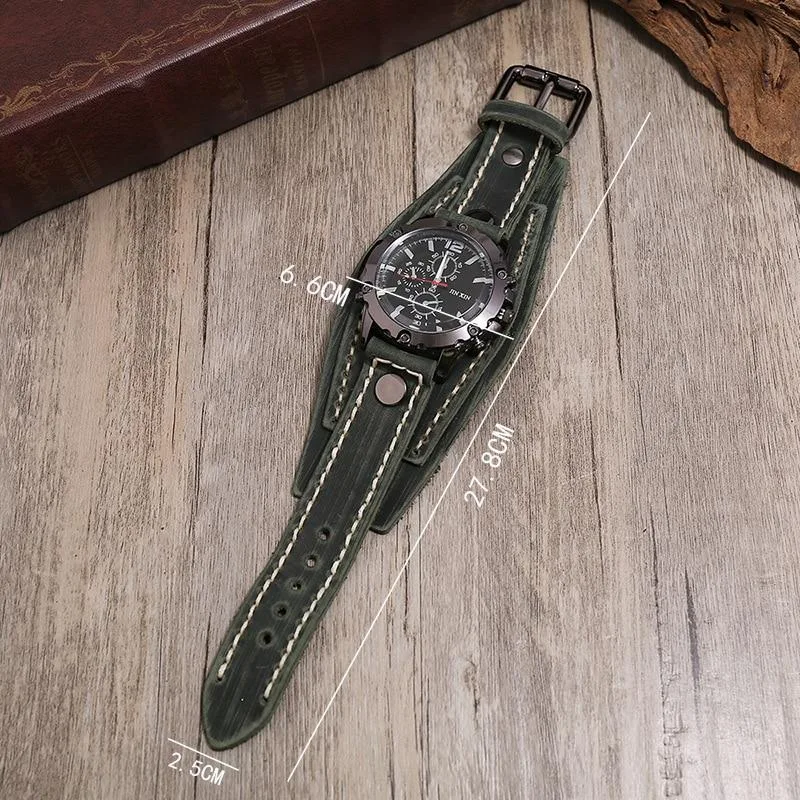 Vue 5 — Montre Bracelet de Force en Cuir