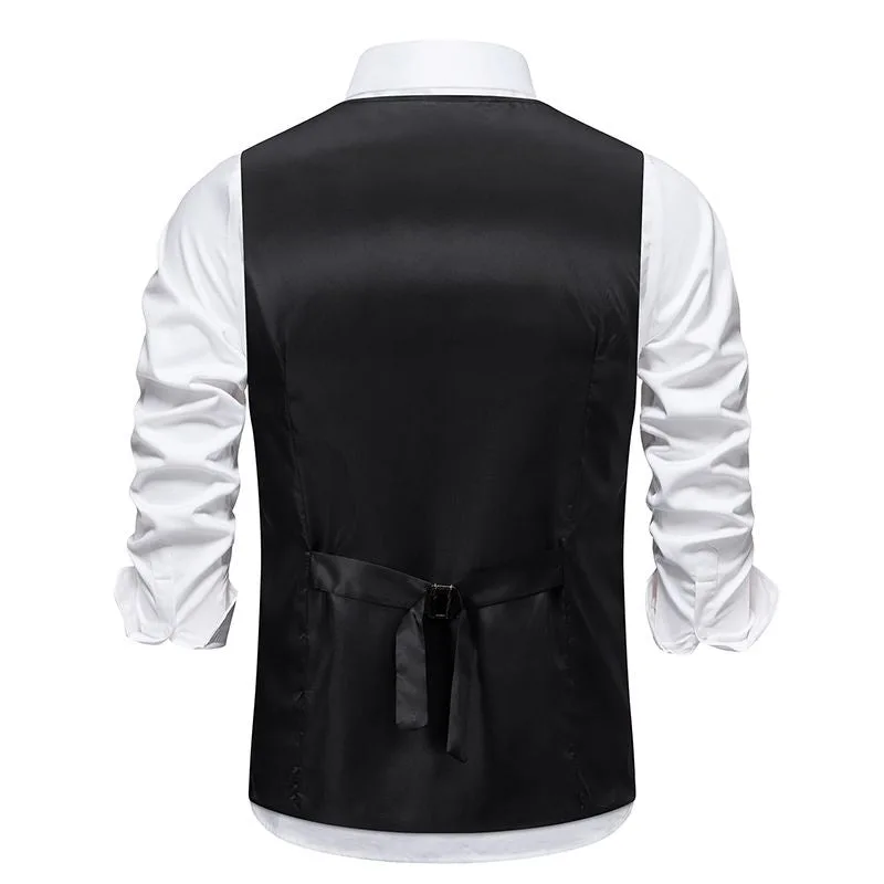 Vue 2 — Gilet de Costume Rétro Noir