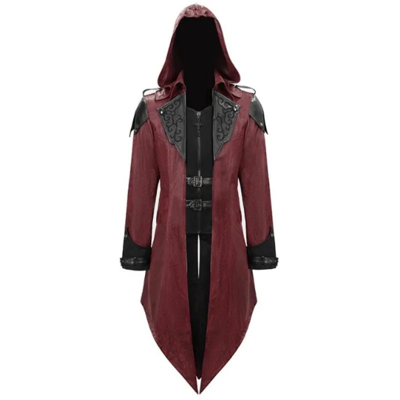 Vue 5 — Manteau Gothique Homme Rouge