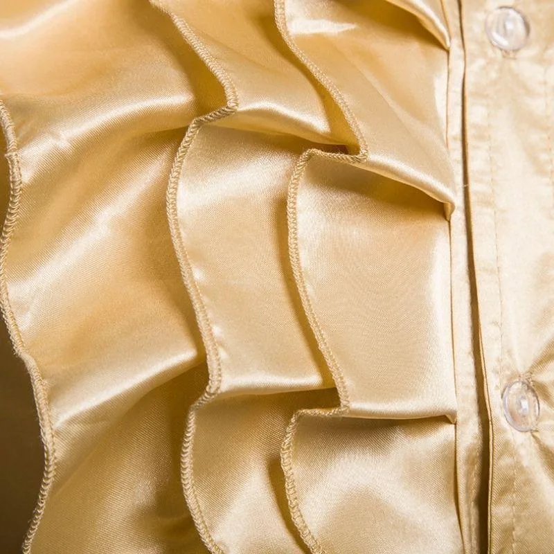 Vue 3 — Chemise Steampunk en Satin Gold