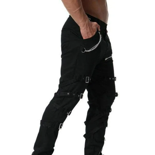 Vue 2 — Pantalon Cargo Avec Chaînes