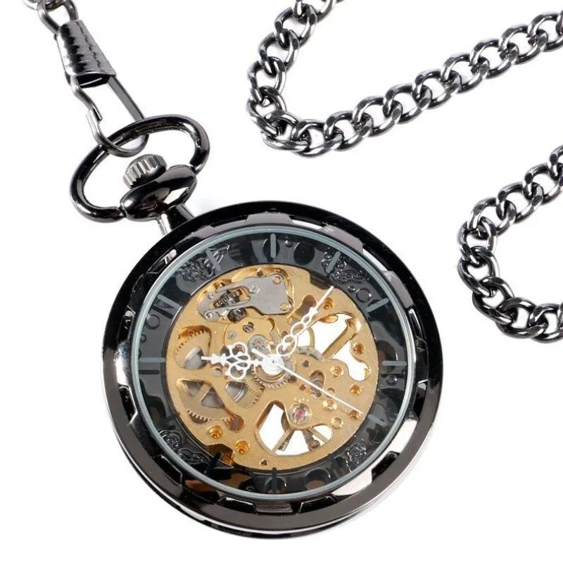 Vue 4 — Montre à Gousset Mécanique Squelette