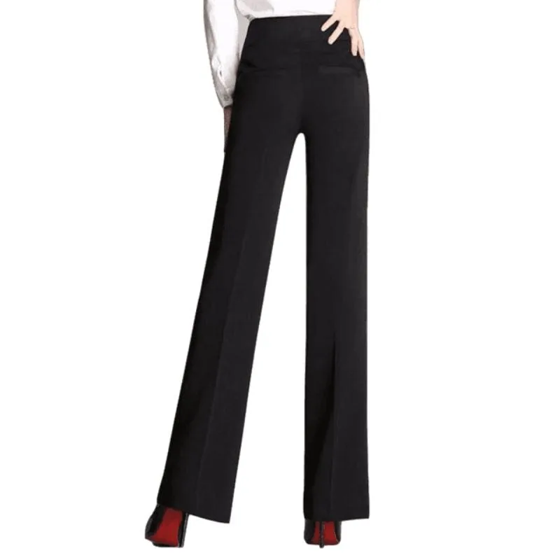 Vue 2 — Pantalon Vintage Femme Taille Haute
