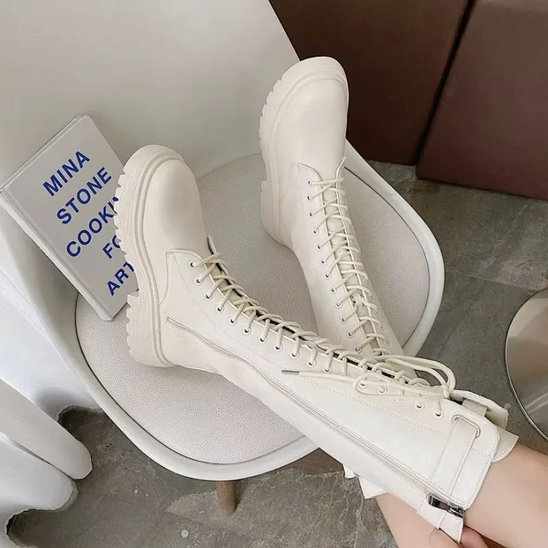 Vue 3 — Bottes Blanches pour Femme