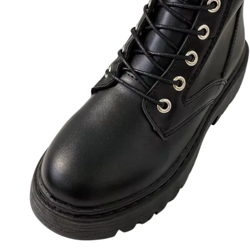 Vue 4 — Bottines Plateforme à Lacets