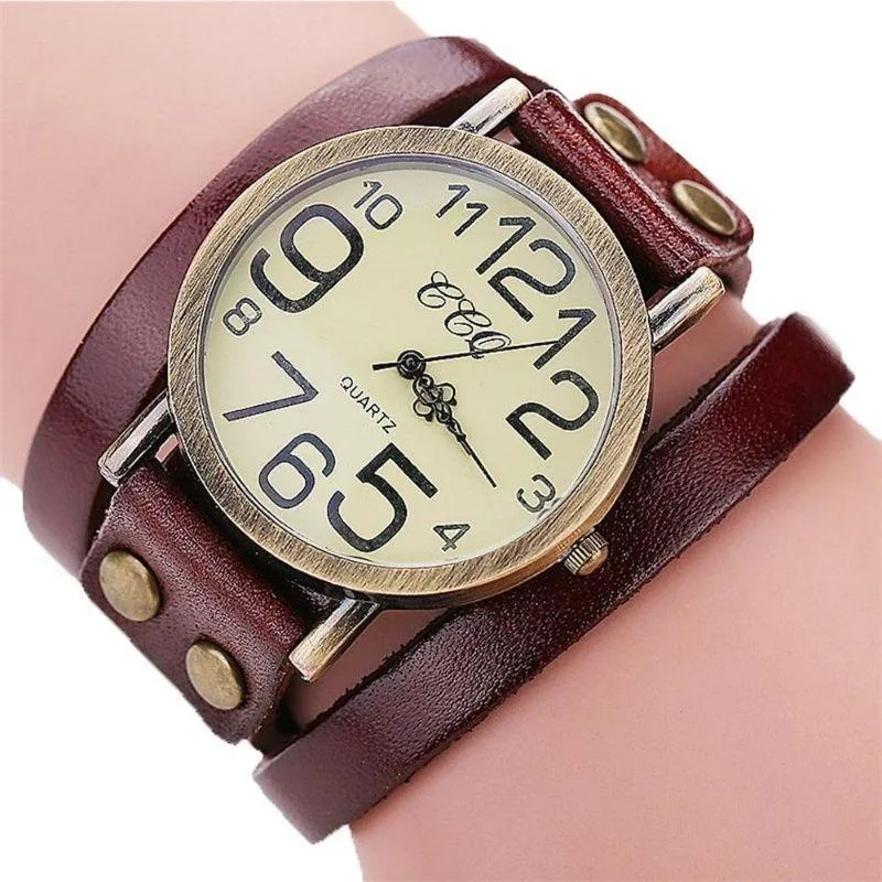 Vue 1 — Montre Bracelet 3 Tours Steampunk