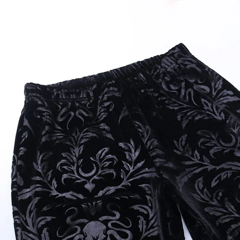 Vue 6 — Pantalon Noir Gothique Femme