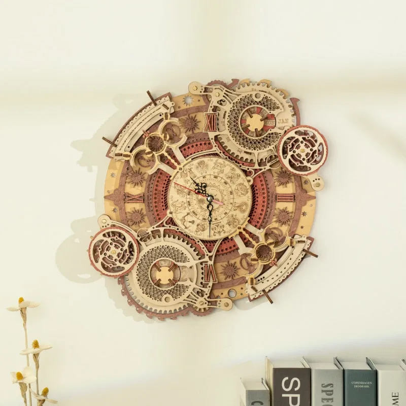 Vue 3 — Maquette en Bois Horloge Animée