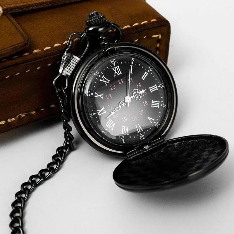Montre à Gousset Noire Pour Homme